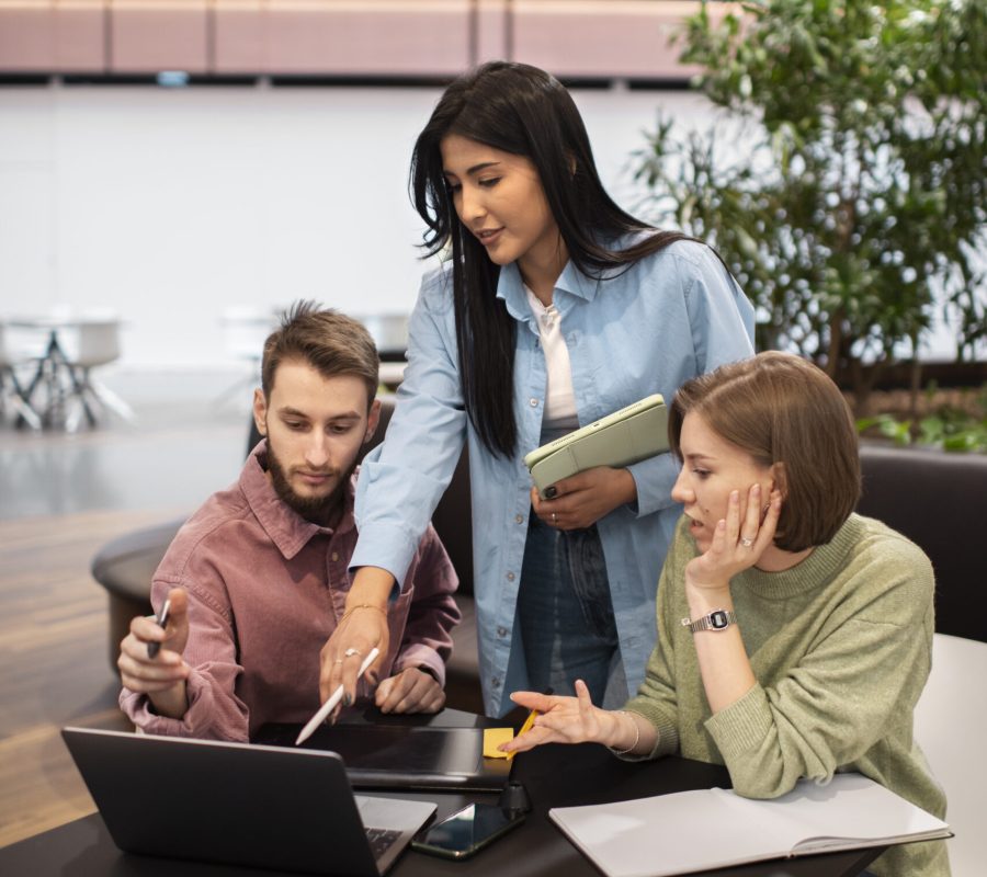 team working together project